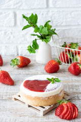 Strawberry Portioned Cheesecake