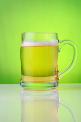 Detailed close-up shots of the beer