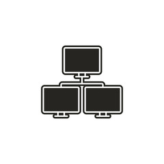 hardware, pc, LAN, server icon. Simple glyph, flat vector of hardware icons for UI and UX, website or mobile application