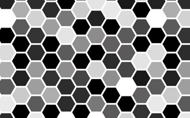 White honeycomb with a gradient color. Isometric geometry. 3D illustration