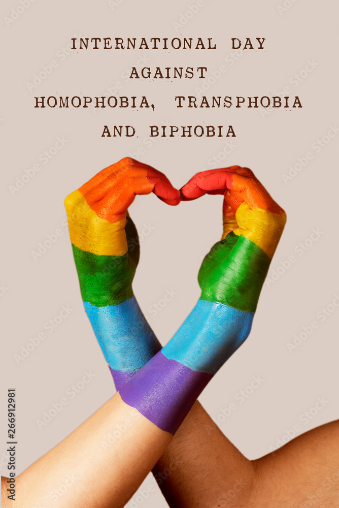 Poster day against homophobia, transphobia and biphobia