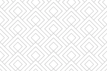 Gardinen Abstraktes geometrisches Muster mit Streifen, Linien. Nahtloser Vektorhintergrund. Weiße und graue Verzierung. Einfaches Gittergrafikdesign. © ELENA
