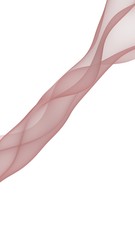 Abstract light red wave. Bright light red ribbon on white background. Abstract red smoke. Light red scarf. Raster air background. 3D illustration