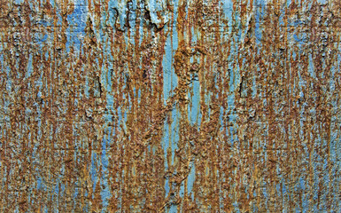 Rusty painted metal surface