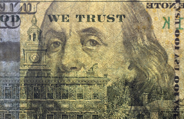 Part of american banknote