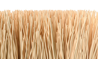 Rectangular wool blue carpet isolated background 3d rendering