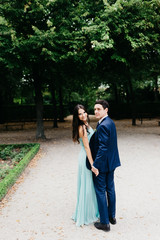 Fototapeta premium Portrait of a beautiful wedding couple.