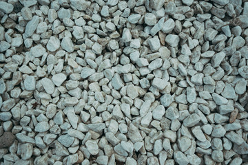 White pebbles stone texture and background