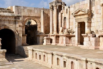 South Theatre Stage Right View, Jerash, Jordan