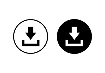 Download icon vector. Downloading vector icon