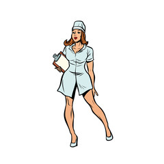 nurse medical worker, doctor hospital clinic isolate on white background