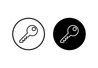 Key icon vector. Key vector icon. Key symbol for web site design