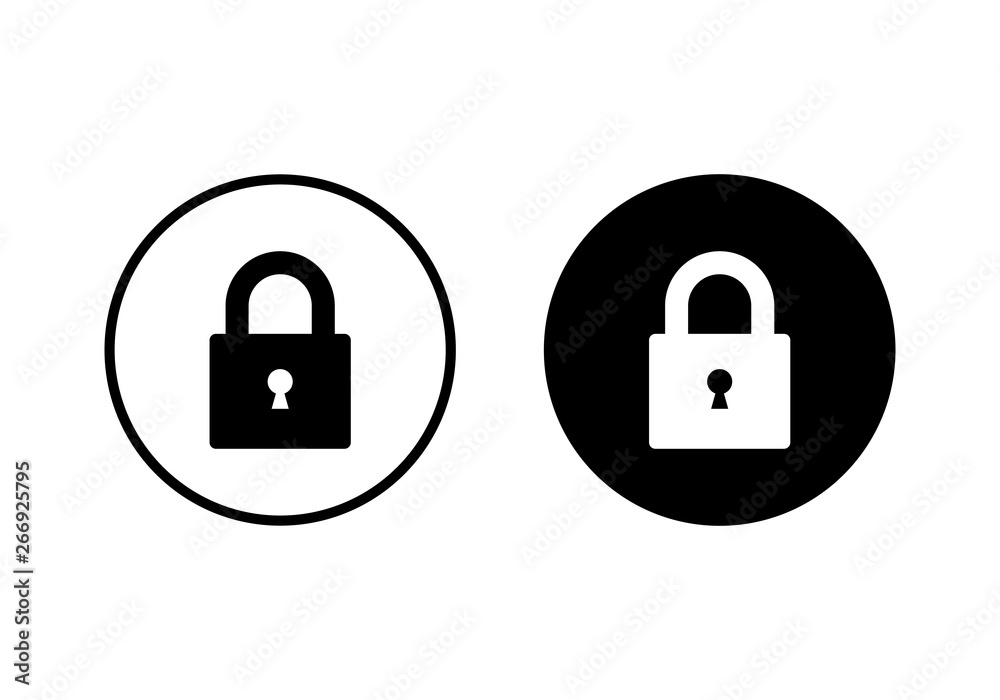 Fototapete Lock icon vector. Encryption icon. Lock Icon in trendy flat style isolated. Security symbol