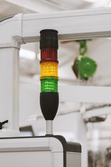 safety light on the machine