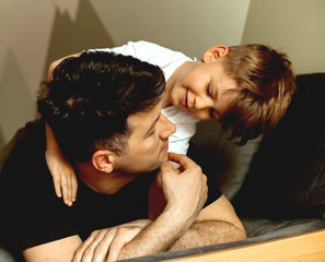 Obraz na płótnie Canvas Father and son spending time together