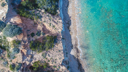 aerial view of the sea an coastal costa Blanca