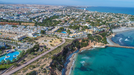 Obraz premium aerial view of the sea an coastal costa Blanca