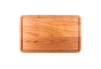 Cutting board top view from above isolated