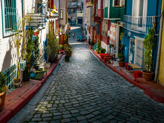 Fototapeta premium Old Istanbul colorful streets