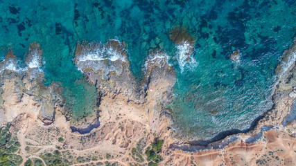 aerial view of the sea an coastal costa Blanca
