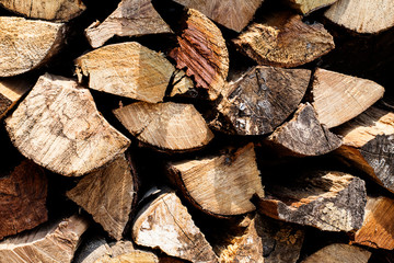 Old wood firewood arranged together With beautiful wood grain, abstract background - images