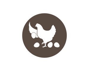 chicken logo icon vector illustration