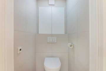 Fototapeta na wymiar Small toilet room interior