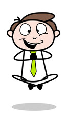 Meditation Poses - Office Businessman Employee Cartoon Vector Illustration﻿