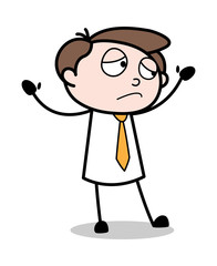 Very Disappointed - Office Businessman Employee Cartoon Vector Illustration﻿