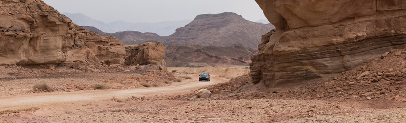 a car in timna national park