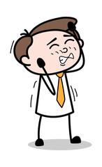 Obraz premium Headache - Office Businessman Employee Cartoon Vector Illustration﻿