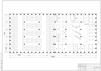 design architectural plan or project, technical drawing, construction plan with horizontal frame on the white background. stock vector illustration eps10