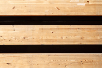 Worn and spaced wooden slats