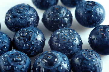 Blueberry. Fresh berries isolated on white.