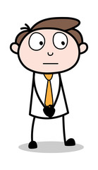 Innocent - Office Businessman Employee Cartoon Vector Illustration﻿