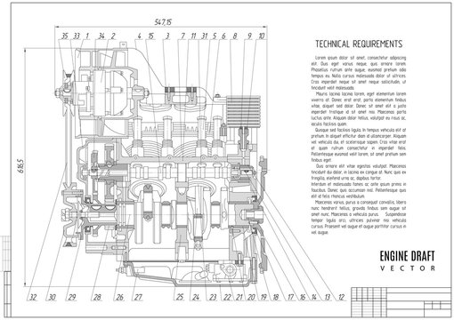 Technical Drawing Engine Images – Browse 104,292 Stock Photos, Vectors ...