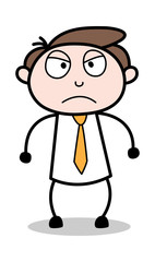 Rage - Office Businessman Employee Cartoon Vector Illustration﻿