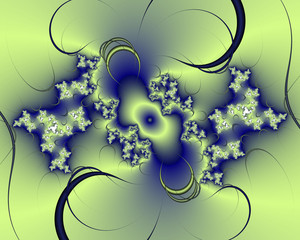 Green fractal, flowery texture, design