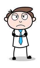 Very Disappointed - Office Businessman Employee Cartoon Vector Illustration﻿