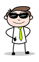 Cool Lifestyle - Office Businessman Employee Cartoon Vector Illustration﻿