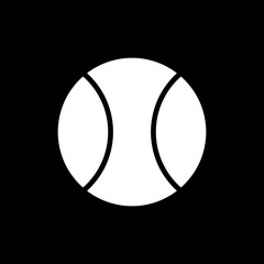 Vector image of isolated ball icons for playing tennis. Design a flat ball icon for playing tennis