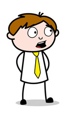 Gossip - Office Salesman Employee Cartoon Vector Illustration﻿