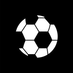 Vector image of isolated soccer ball icons. Design a flat soccer ball icon