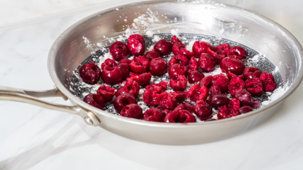 apples and raspberries for pie