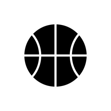 Vector image isolated basketball icons. Design a flat basketball icon