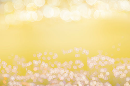 Abstract Sweet yellow Bokeh background Soft white mist with copy space