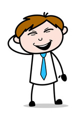 Naughty - Office Salesman Employee Cartoon Vector Illustration﻿