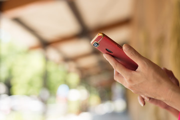 woman using a cellphone