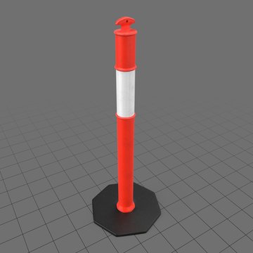 Striped street bollard