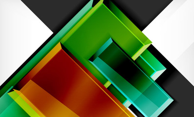 Color squares futuristic abstract background